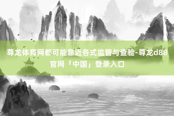 尊龙体育网都可能靠近各式监管与查验-尊龙d88官网「中国」登录入口