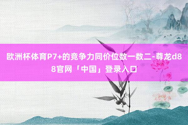 欧洲杯体育P7+的竞争力同价位数一数二-尊龙d88官网「中国」登录入口