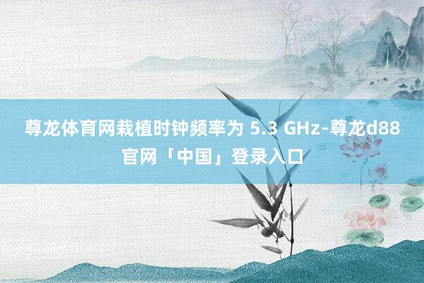 尊龙体育网栽植时钟频率为 5.3 GHz-尊龙d88官网「中国」登录入口