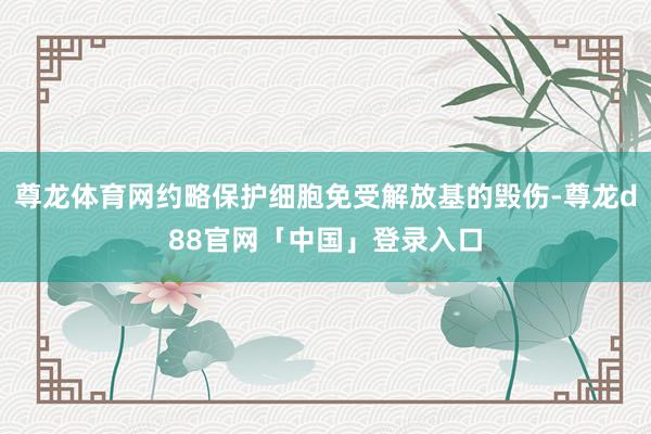 尊龙体育网约略保护细胞免受解放基的毁伤-尊龙d88官网「中国」登录入口