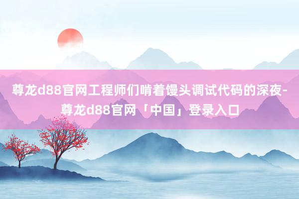 尊龙d88官网工程师们啃着馒头调试代码的深夜-尊龙d88官网「中国」登录入口