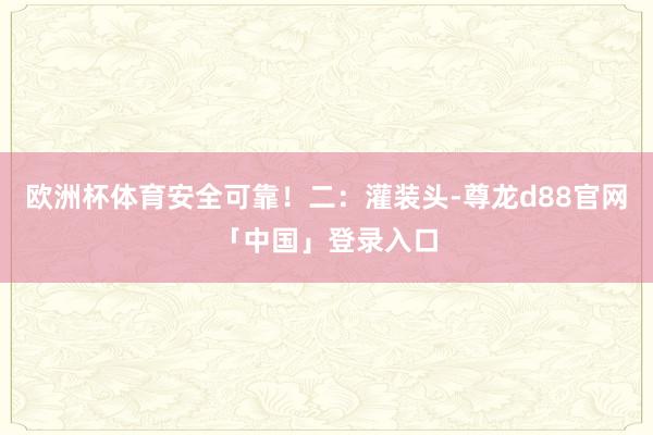 欧洲杯体育安全可靠！二：灌装头-尊龙d88官网「中国」登录入口