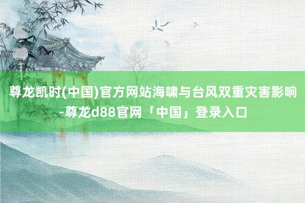 尊龙凯时(中国)官方网站海啸与台风双重灾害影响-尊龙d88官网「中国」登录入口