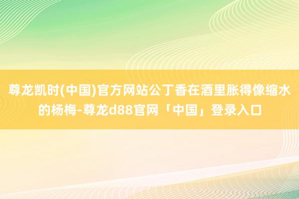 尊龙凯时(中国)官方网站公丁香在酒里胀得像缩水的杨梅-尊龙d88官网「中国」登录入口