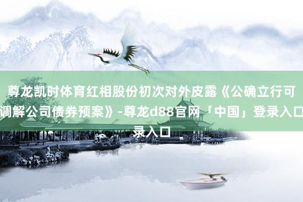 尊龙凯时体育红相股份初次对外皮露《公确立行可调解公司债券预案》-尊龙d88官网「中国」登录入口