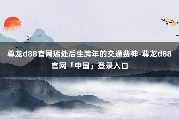 尊龙d88官网惩处后生跨年的交通费神-尊龙d88官网「中国」登录入口