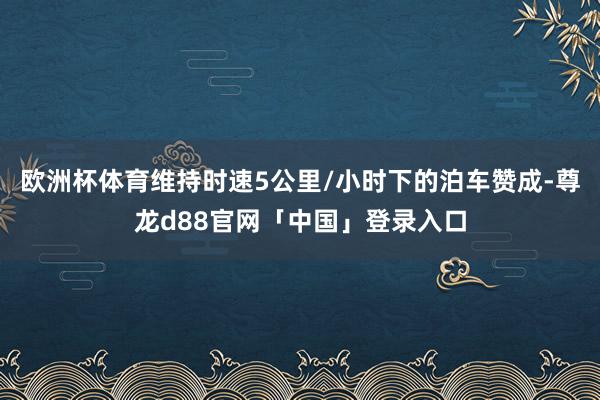 欧洲杯体育维持时速5公里/小时下的泊车赞成-尊龙d88官网「中国」登录入口