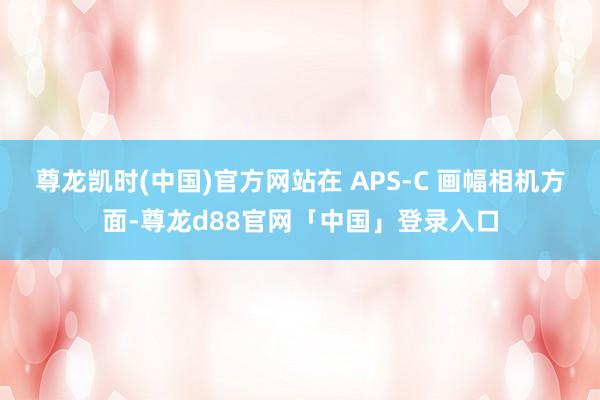 尊龙凯时(中国)官方网站在 APS-C 画幅相机方面-尊龙d88官网「中国」登录入口