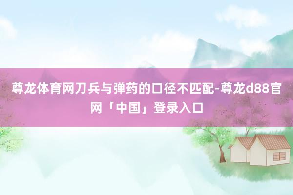 尊龙体育网刀兵与弹药的口径不匹配-尊龙d88官网「中国」登录入口